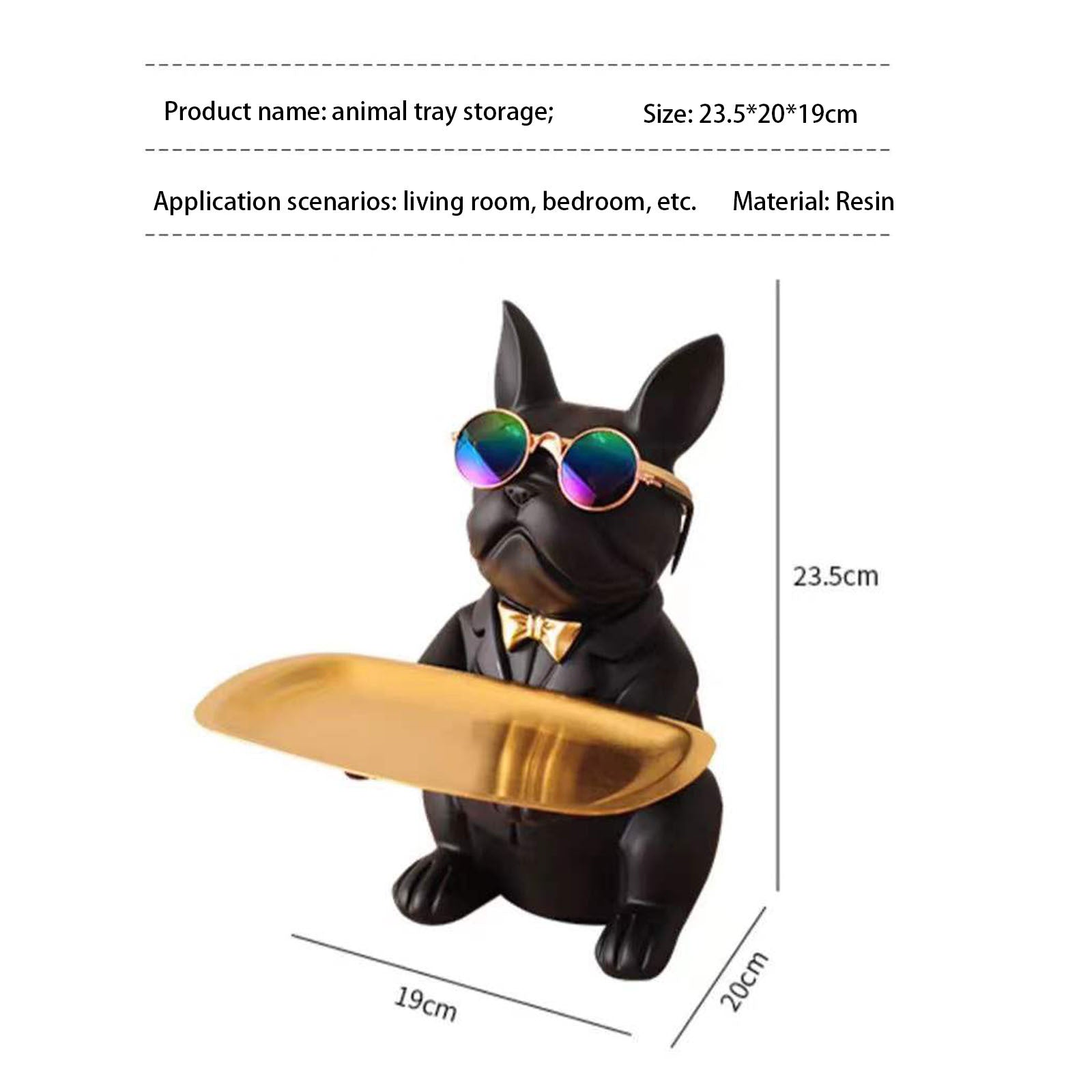 French Bulldog Statue Home Decoration Sculpture