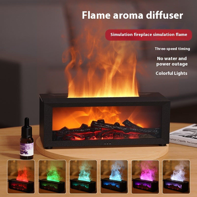 Flame Estimator Colorful Light &  Perfume Diffuser, Home 3D Flame Machine
