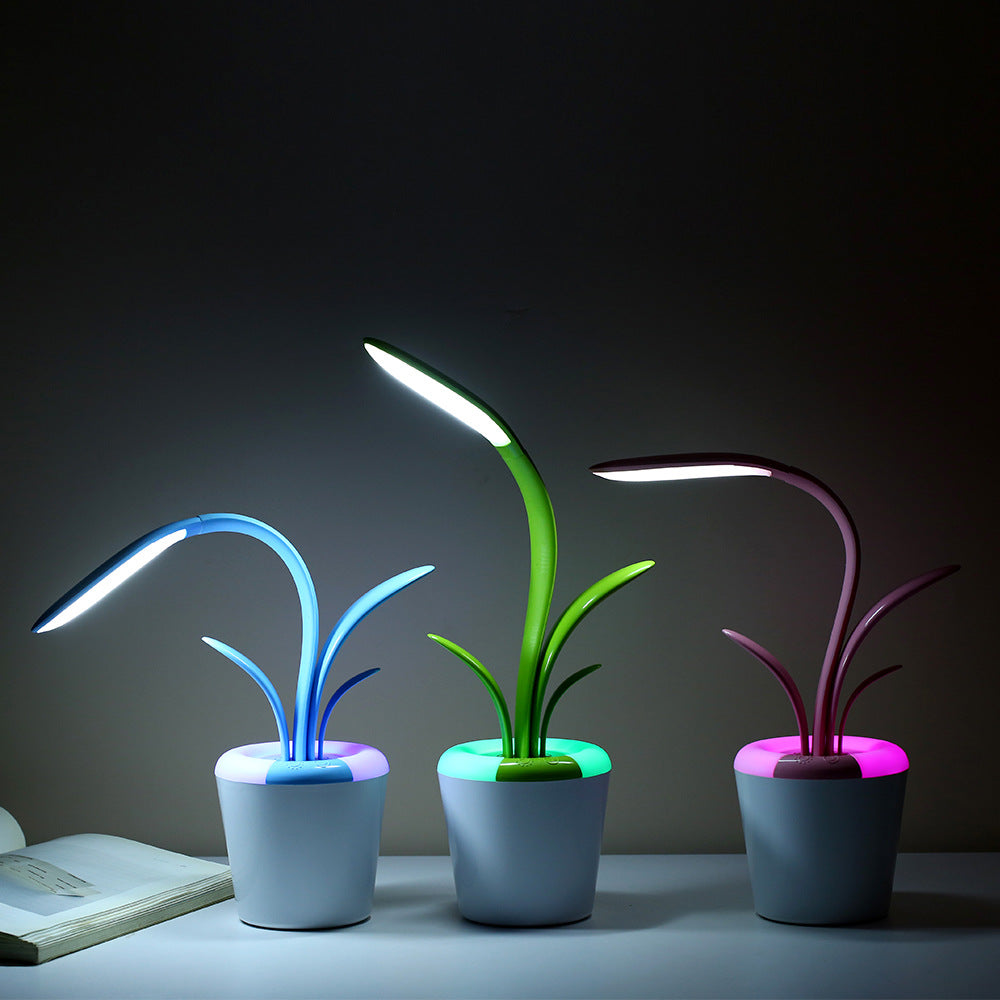 Modern Plant Lights LED Table Stylish Lamp - USB & Eye Protection