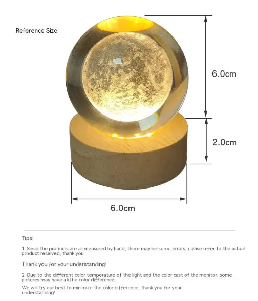 USB Night Light Crystal Ball