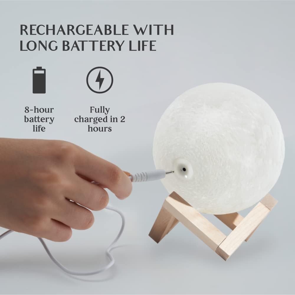 Lamp & Stand & Remote Moon Lamp, LED Creative Night Light