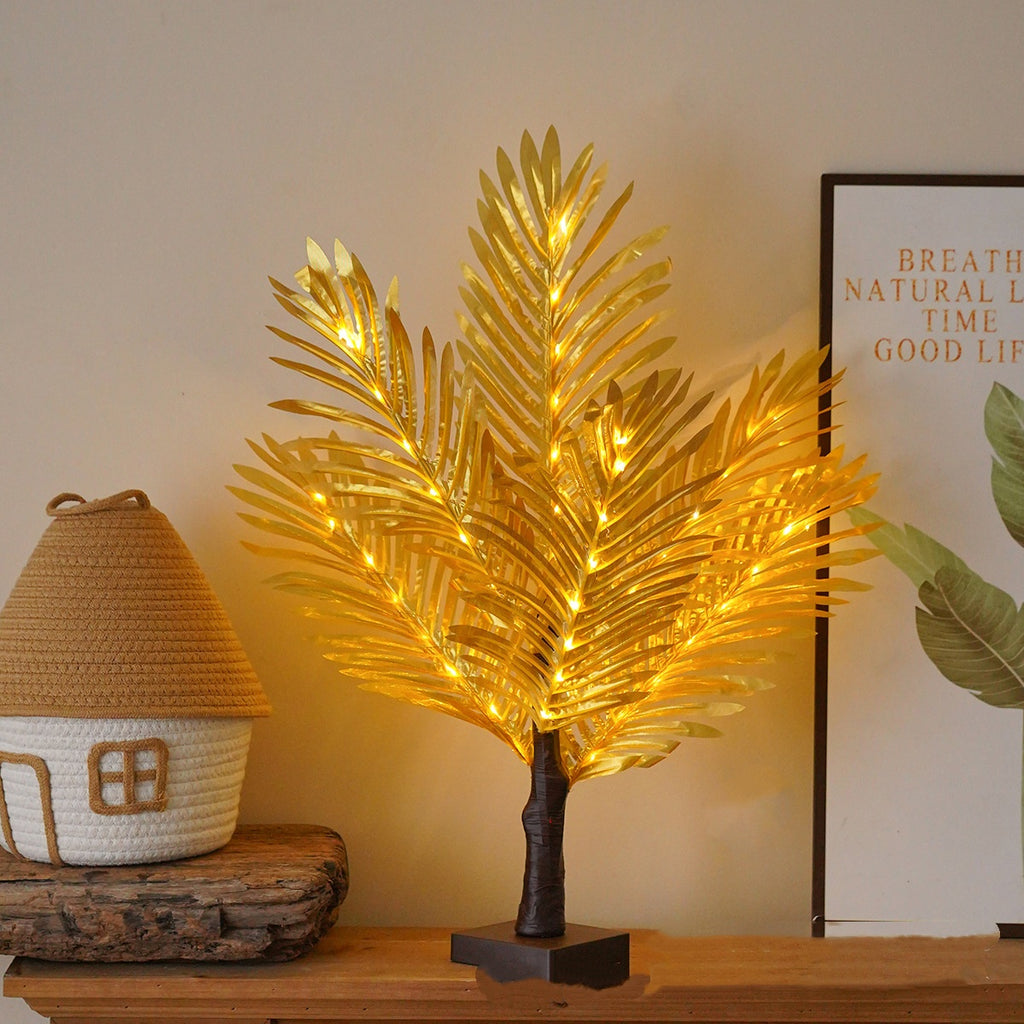 Green Leaf LED Tree Lamp Bedroom Room Decor Table Lamp