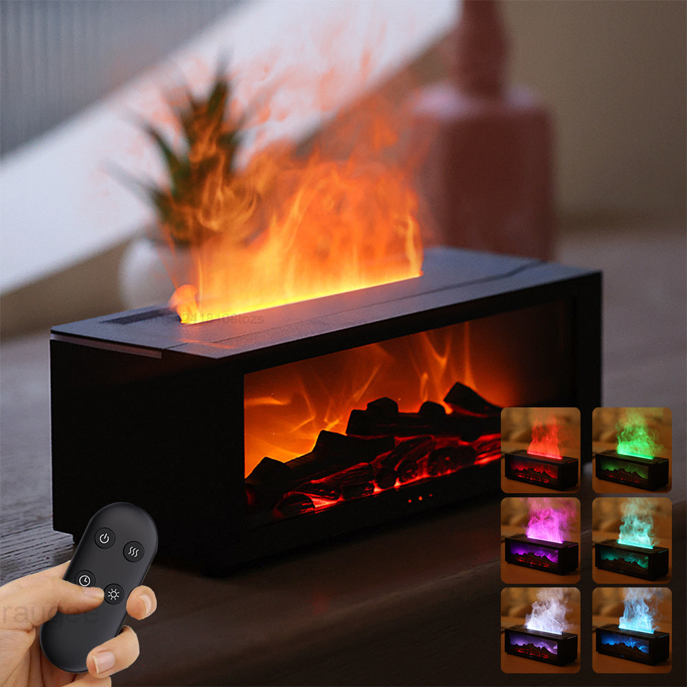 Flame Estimator Colorful Light &  Perfume Diffuser, Home 3D Flame Machine