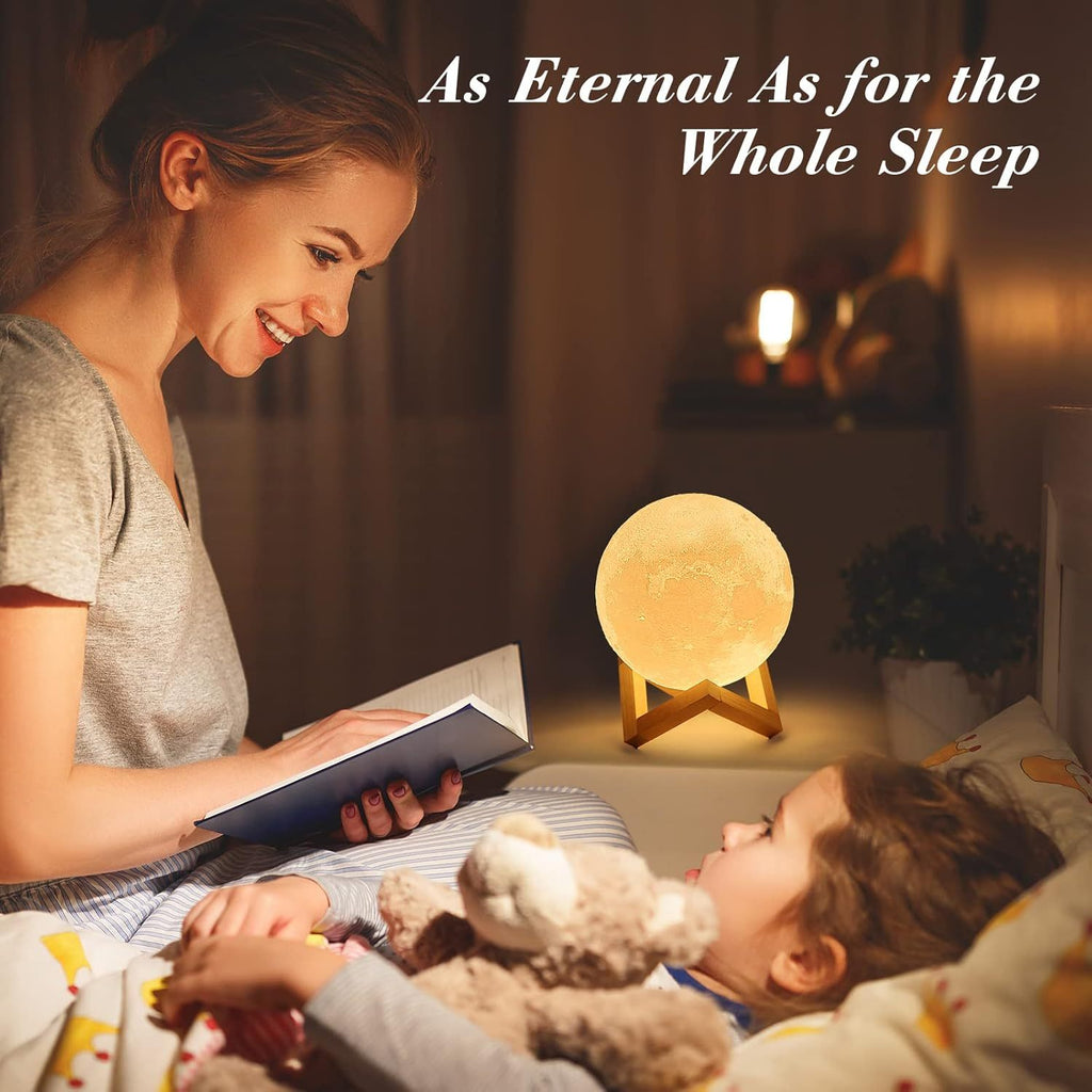 Lamp & Stand & Remote Moon Lamp, LED Creative Night Light