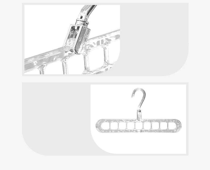 Hanger Multi Directions 9-Slot for Clothes Organzing