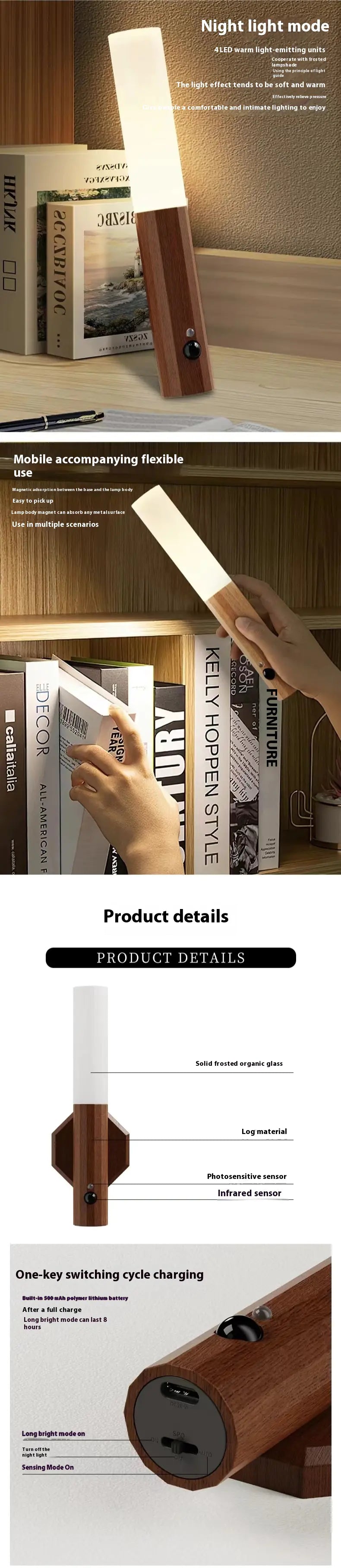 Night Light LED Magnetic Motion Sensor